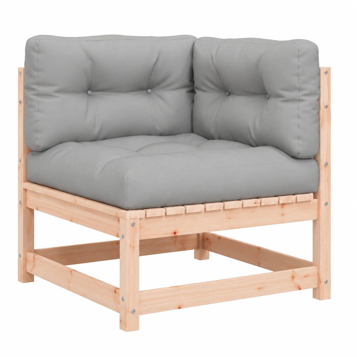 Modulares Garten-Ecksofa aus Douglasienholz mit Kissen