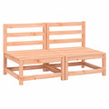Modular-Sofaset aus Douglasienholz, 70x70x67 cm, für Garten, Terrasse und Balkon, 2-teilig, naturbelassen