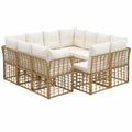 Moderne Gartenlounge-Set, wetterfestes Outdoor-Sofa mit verstellbaren Füßen