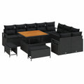 Modulares Poly-Rattan Sofa-Set für Garten, wetterfest, 13 Plätze