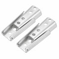 QUARKZMAN Sofa- und Möbelverbinder-Set, 2 Stück, 90mm, Verriegelungsklemmen, silber