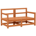 Modulares Garten-Ecksofa aus massivem Kiefernholz, wachsbraun