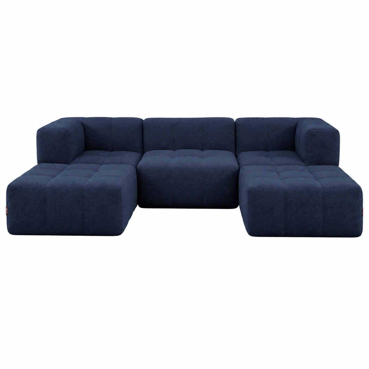 Modulares 5-teiliges Sofa-Set in Blau, komfortable Schaumstoff-Couch, keine Montage erforderlich, kompakte Lieferung, hergestellt in der EU