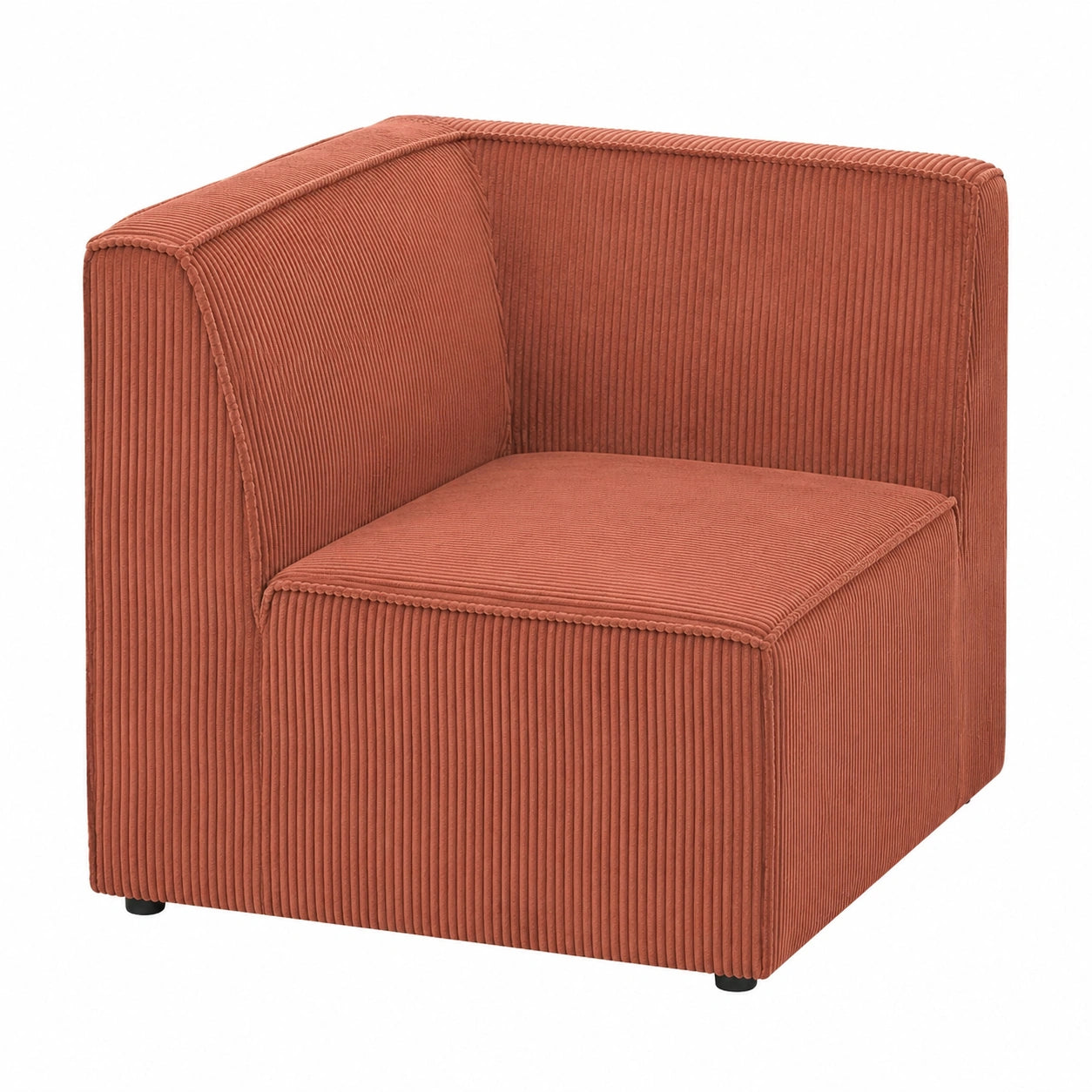 Eckmodul Cord Goldbraun Links – Modernes 1-Sitzer Design für Modulsofa Lemvig